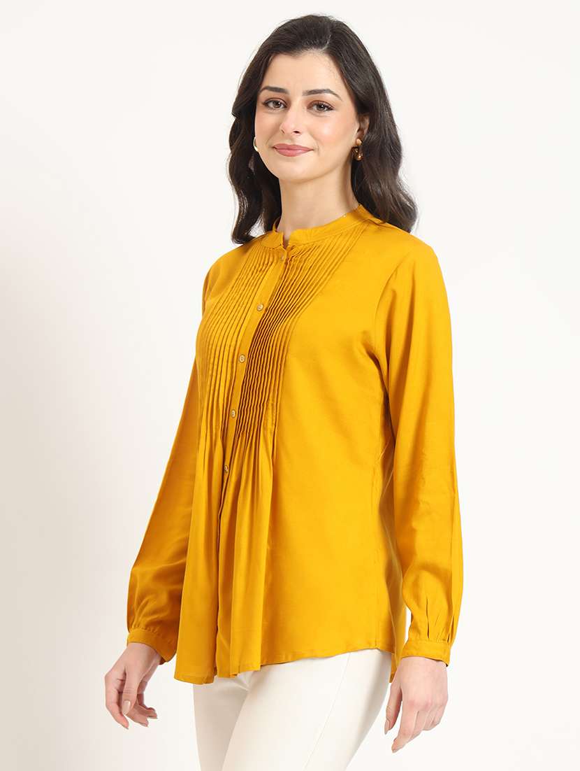 women solid long sleeve top - 21743414 - Standard Image - 2
