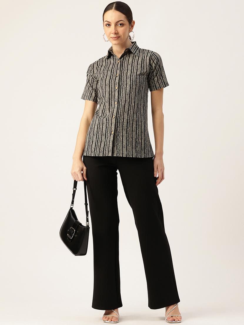 women printed short aleeve shirt - 21743725 - Standard Image - 2