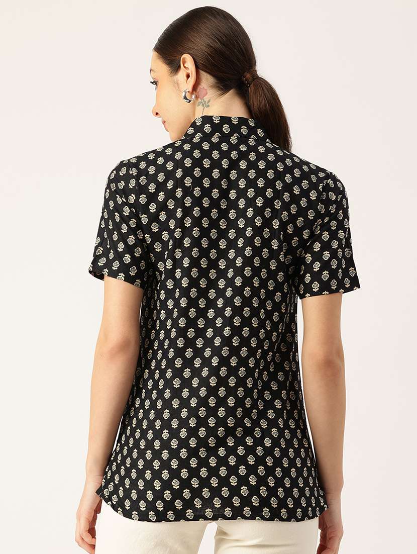 women printed short aleeve shirt - 21743726 -  Standard Image - 2