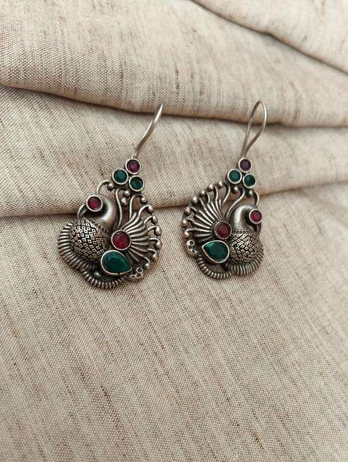 women silver brass drop earrings - 21743729 -  Standard Image - 0