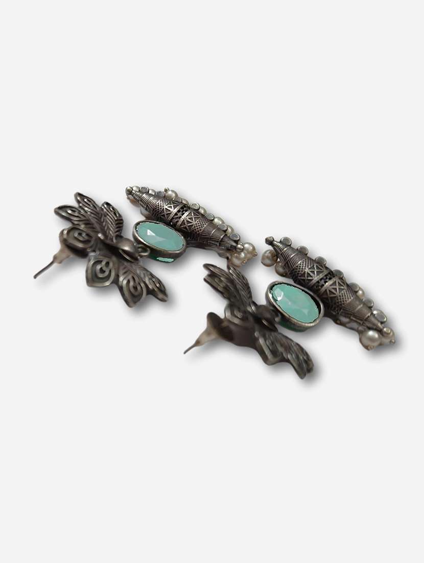 women silver brass drop earrings - 21743731 - Standard Image - 2