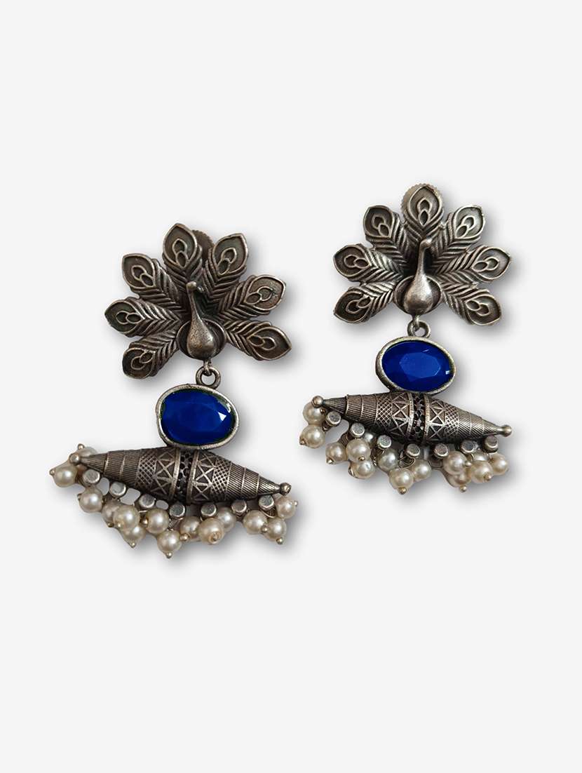women silver brass drop earrings - 21743732 -  Standard Image - 2
