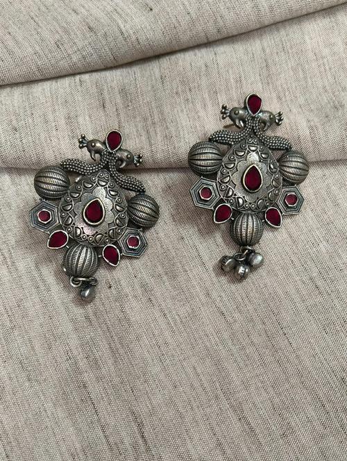 women silver brass drop earrings - 21743740 -  Standard Image - 0