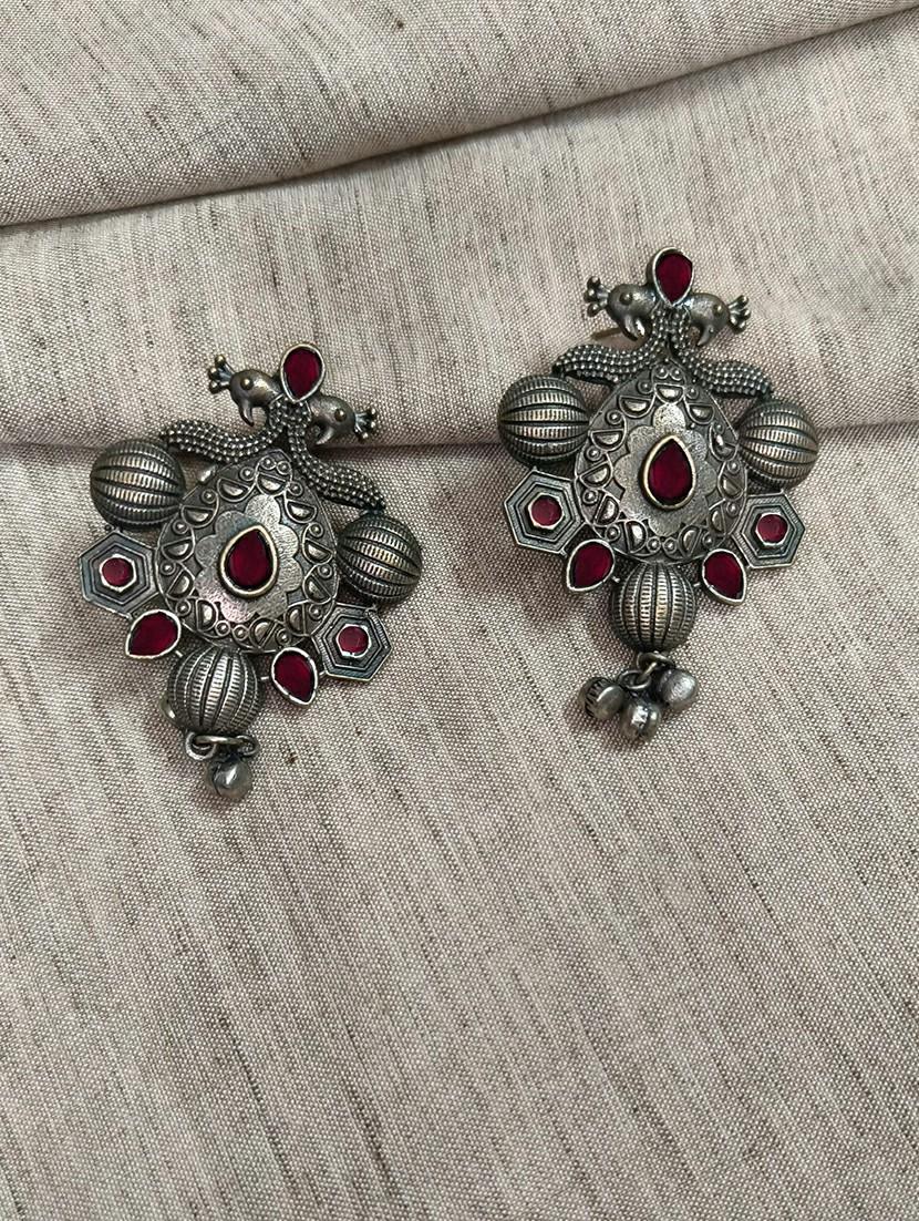 women silver brass drop earrings - 21743740 -  Zoom Image - 0