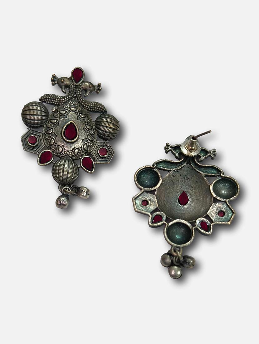 women silver brass drop earrings - 21743740 - Standard Image - 2