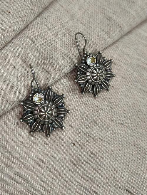 women silver brass drop earrings - 21743743 -  Standard Image - 0