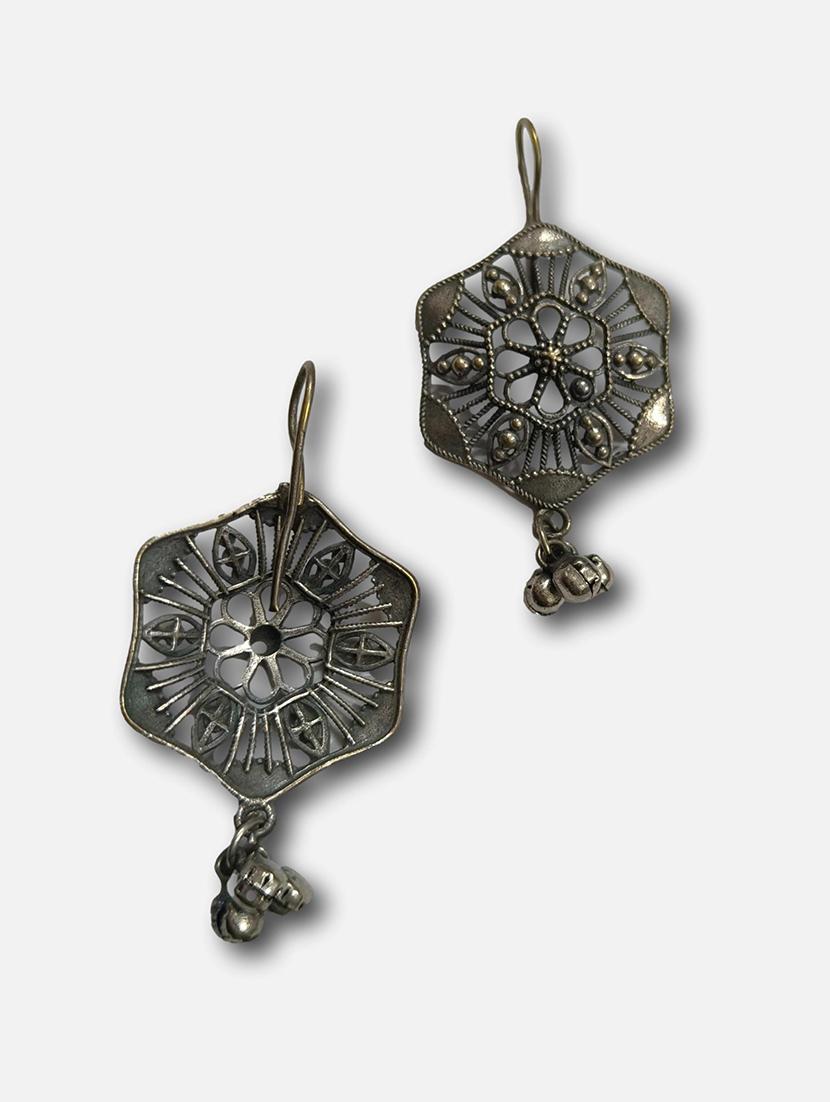 women silver brass drop earrings - 21743751 - Standard Image - 2