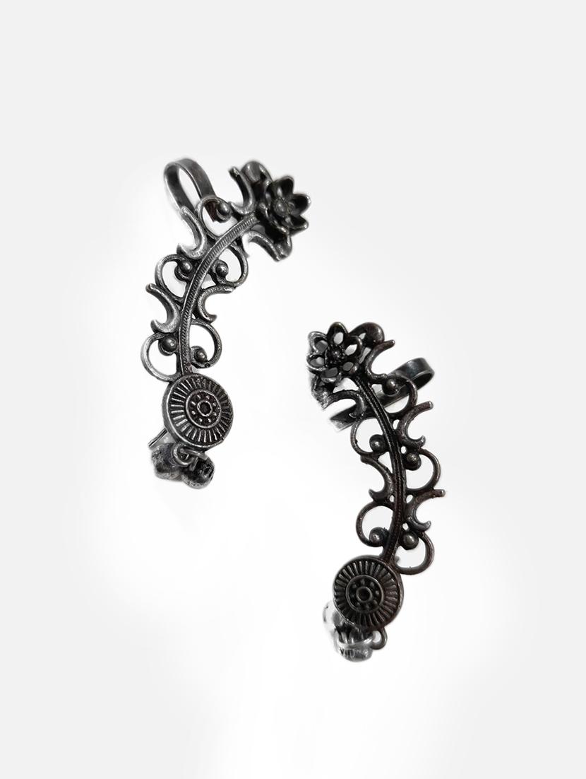 women silver brass earcuff earring - 21743761 - Standard Image - 2