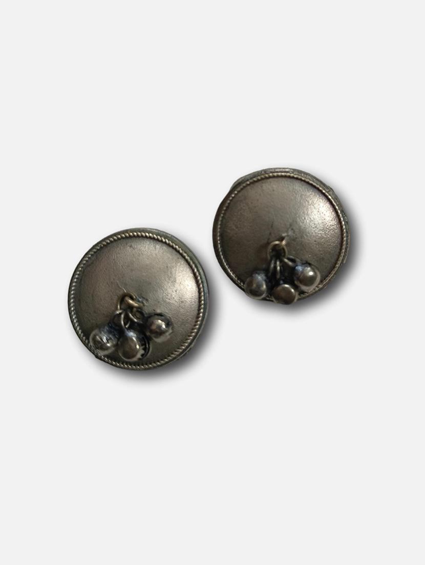 women silver brass studs earrings - 21743762 - Standard Image - 2