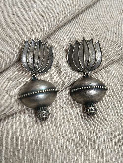 women silver brass drop earrings - 21743763 -  Standard Image - 0