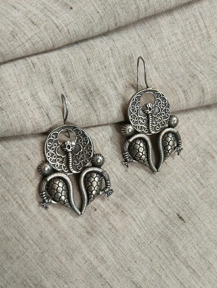 women silver brass drop earrings - 21743773 - Zoom Image - 0