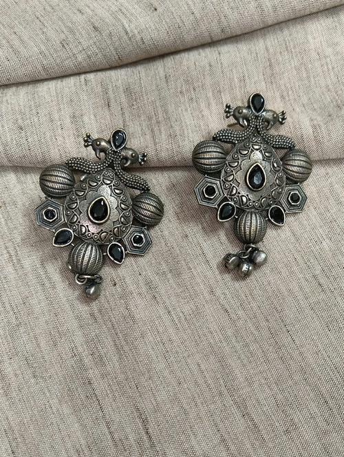 women silver brass drop earrings - 21743777 - Standard Image - 0