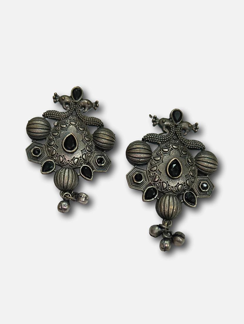 women silver brass drop earrings - 21743777 - Standard Image - 2