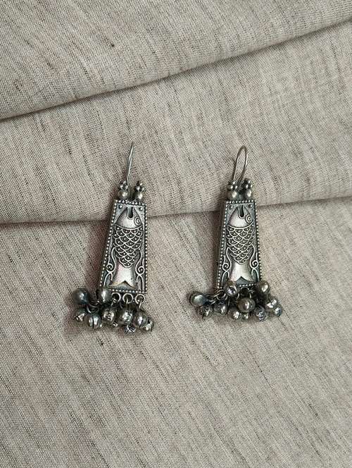 women silver brass drop earrings - 21743778 -  Standard Image - 0