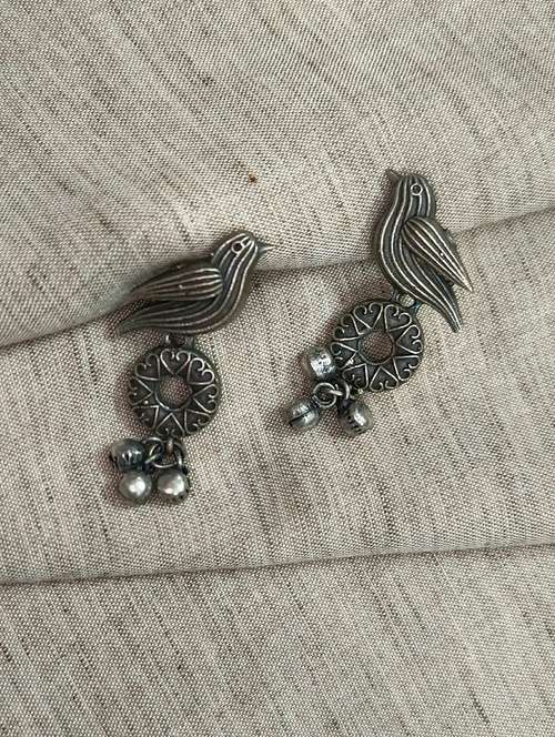 women silver brass drop earrings - 21743782 -  Standard Image - 0