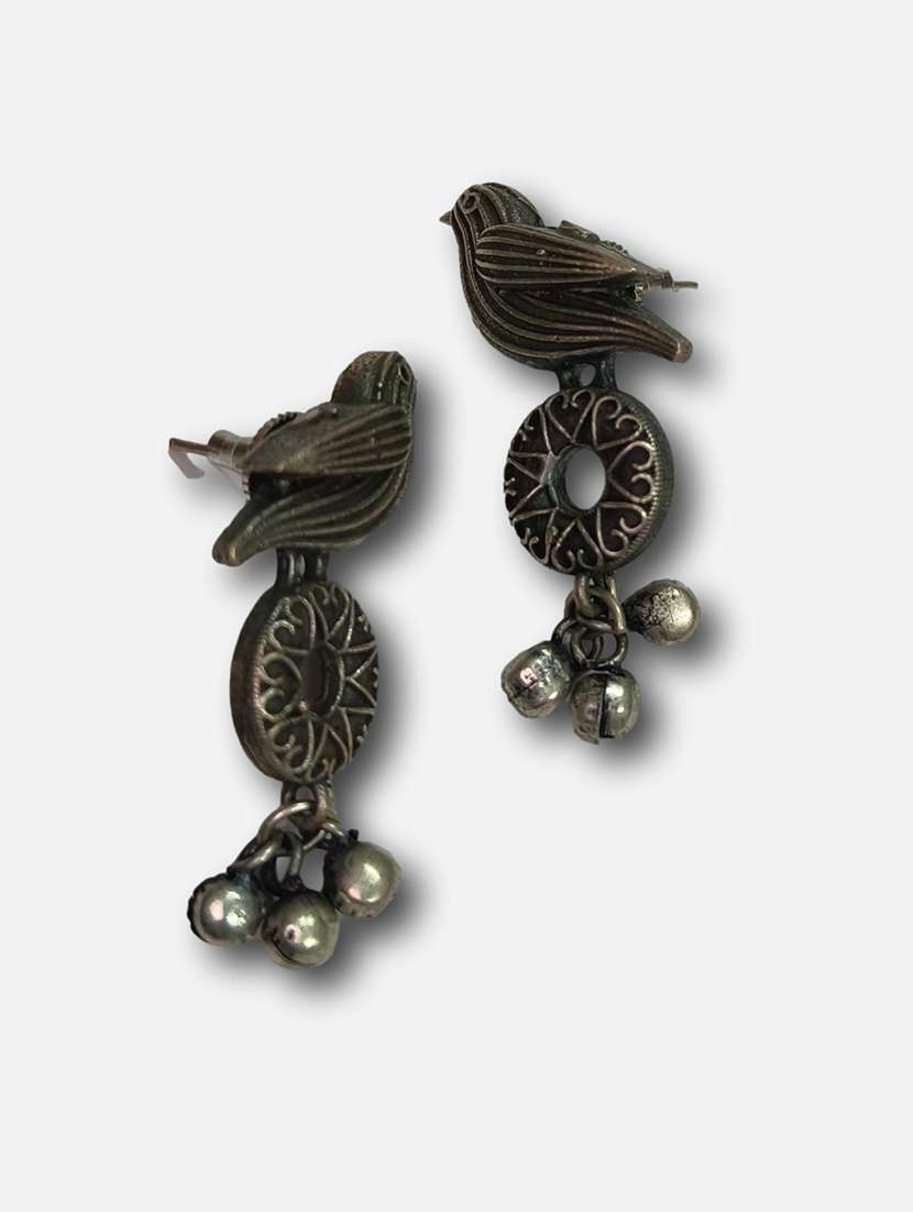 women silver brass drop earrings - 21743782 -  Standard Image - 2