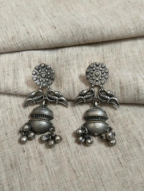 women silver brass drop earrings - 21743789 -  Standard Image - 0