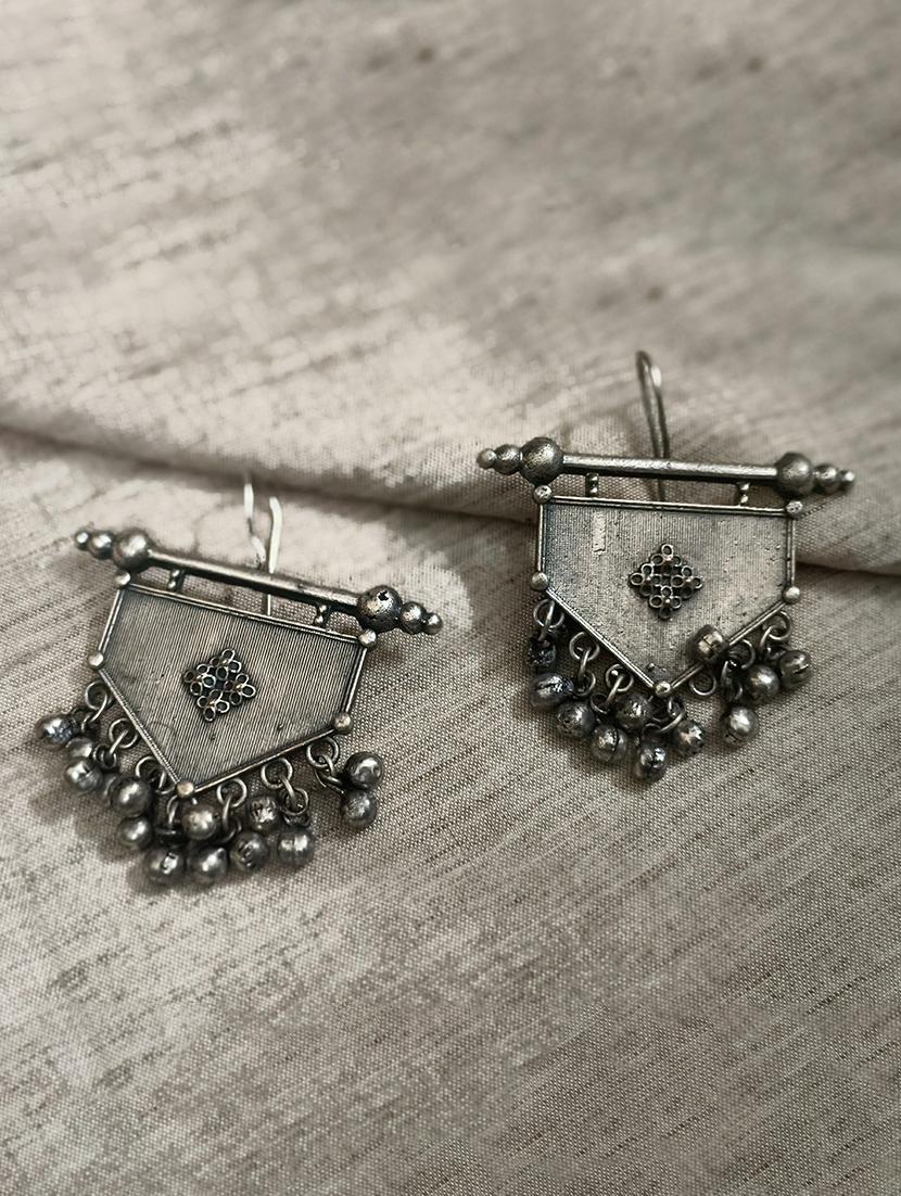 women silver brass drop earrings - 21743804 - Zoom Image - 0