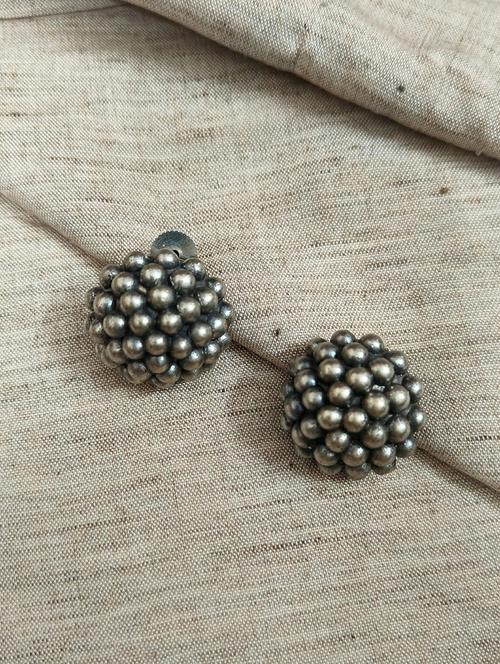 women silver brass studs earrings - 21743812 -  Standard Image - 0