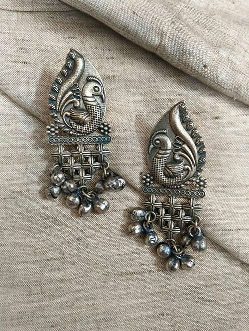 women silver brass drop earrings - 21743823 -  Standard Image - 0