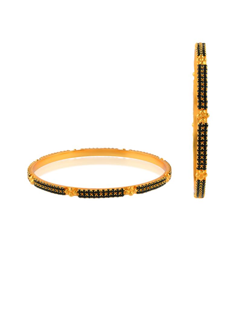 brass gold imitation emerald bangle set - 21743941 - Standard Image - 2