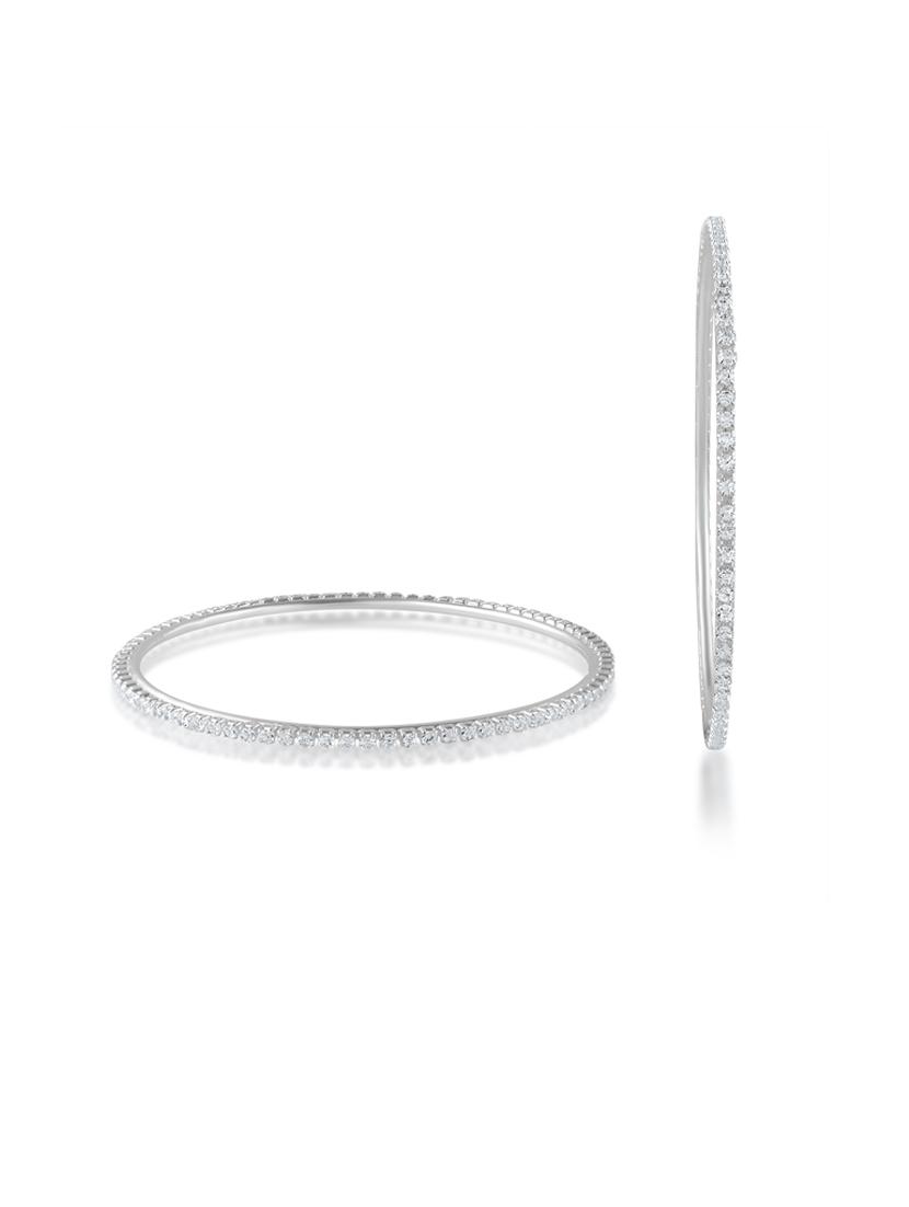 women silver plated bangle set - 21743945 - Standard Image - 2