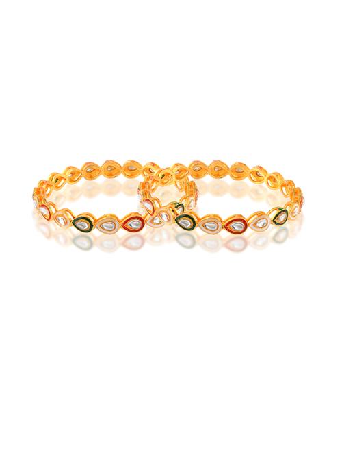 women gold plated bangle set - 21743948 -  Standard Image - 0