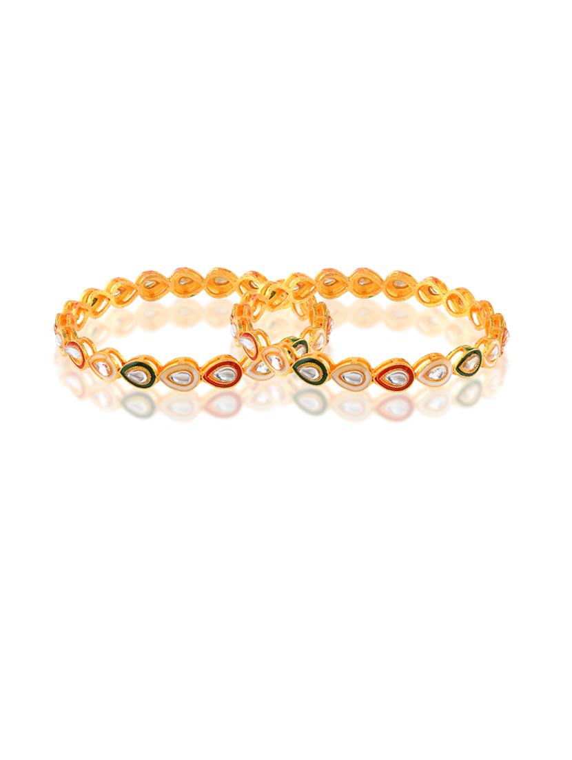 women gold plated bangle set - 21743948 -  Zoom Image - 0