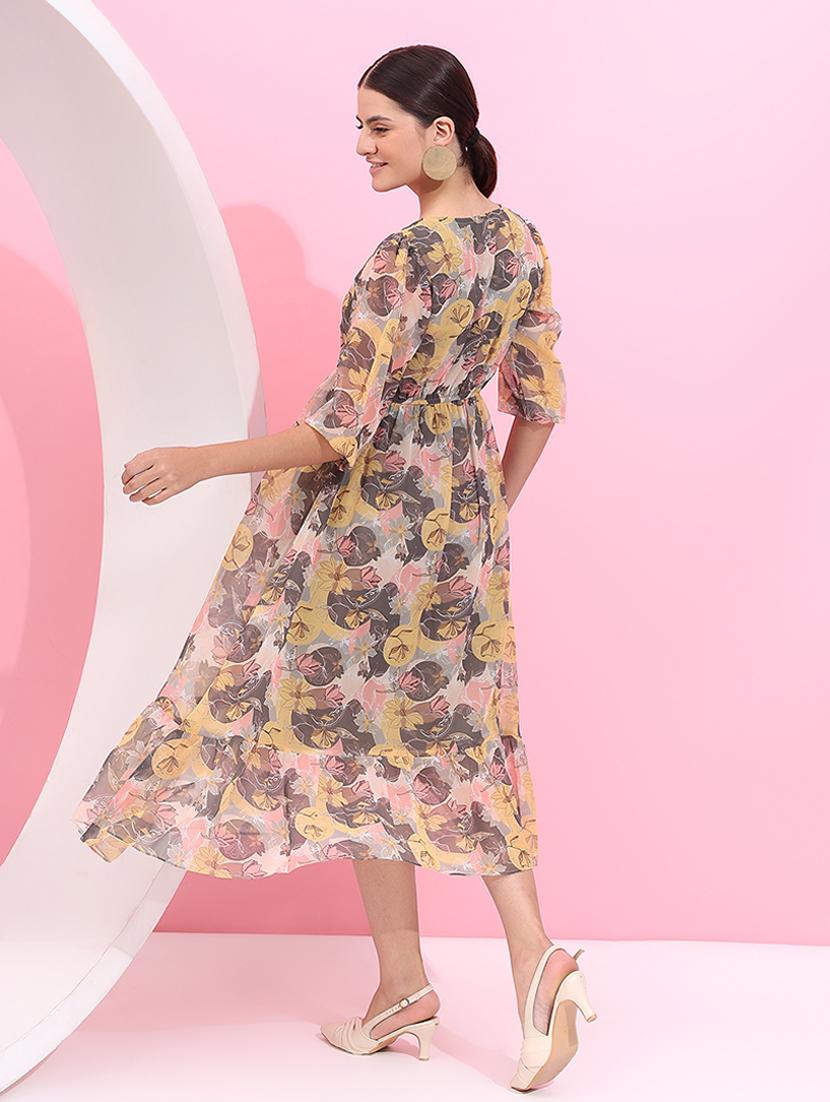 women floral print tiered dress - 21745882 - Standard Image - 2