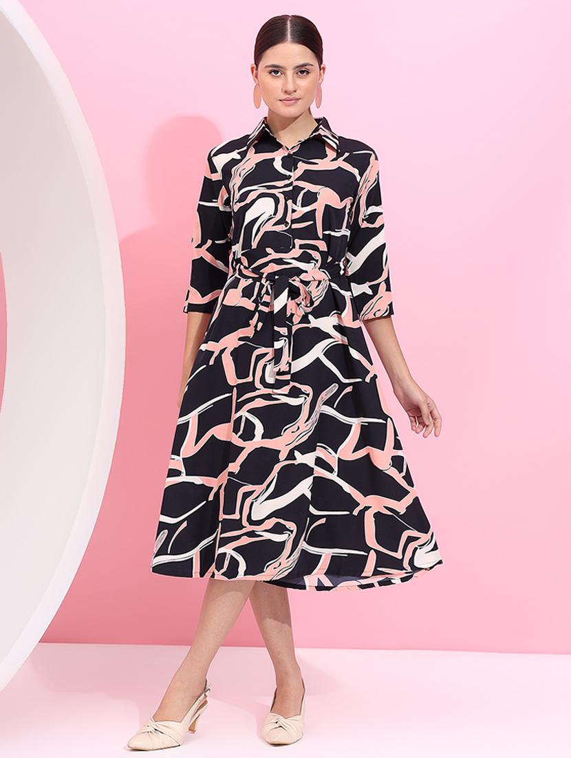 women printed a-line dress - 21745884 - Zoom Image - 0