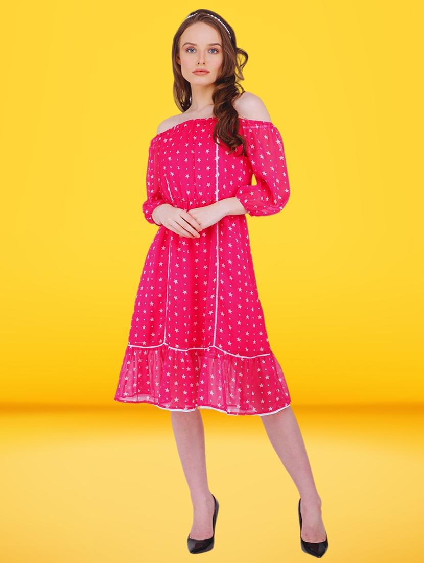 women printed off shoulder dress - 21745920 - Zoom Image - 0