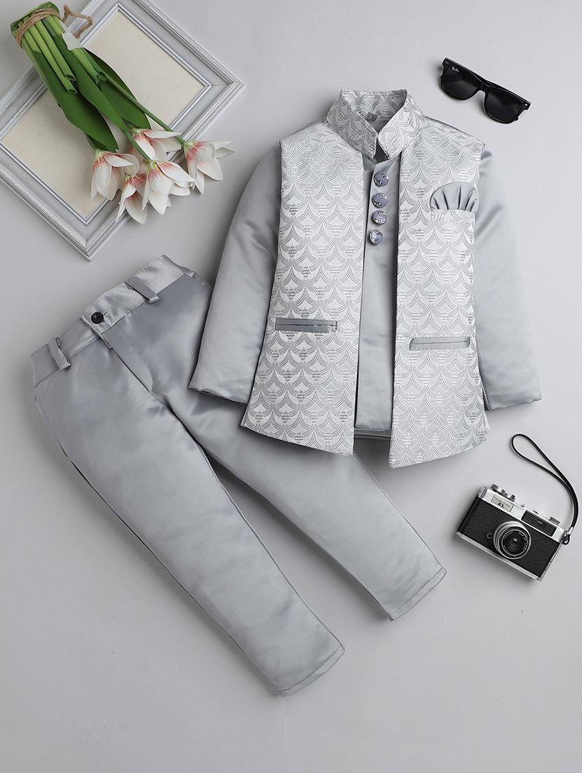 boys self design sherwani with jacket - 21745934 - Zoom Image - 0