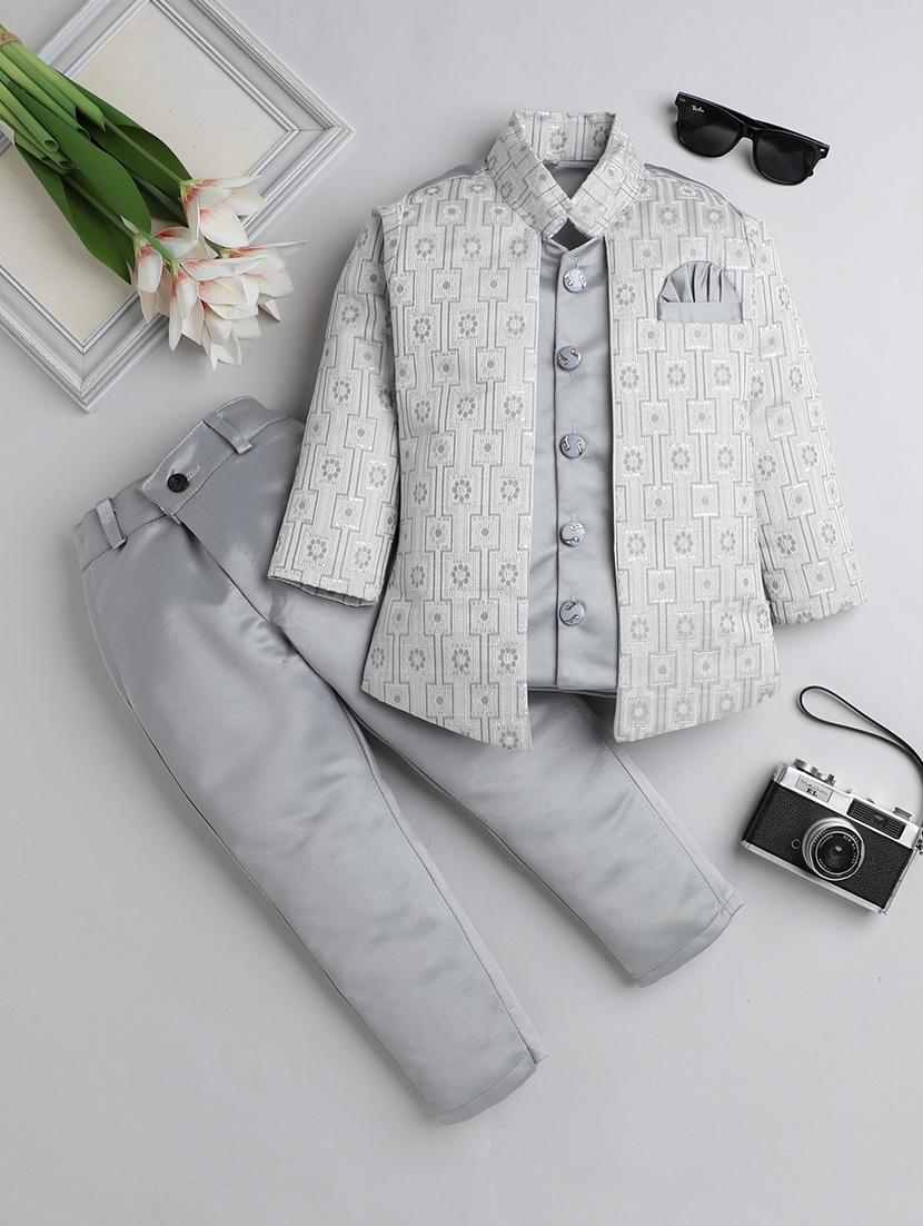 boys self design sherwani with jacket - 21745937 - Zoom Image - 0