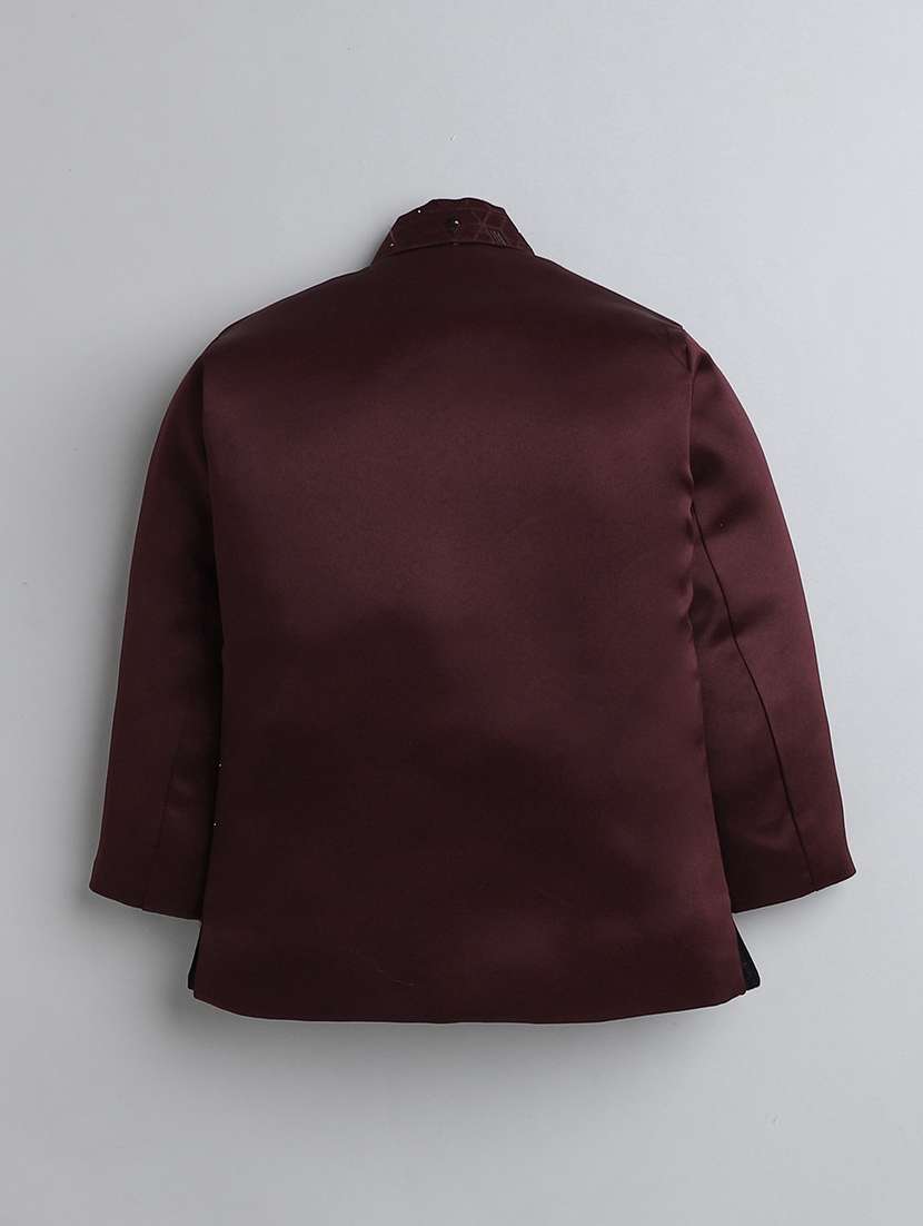 boys embroidered sherwani with jacket - 21745943 - Standard Image - 2