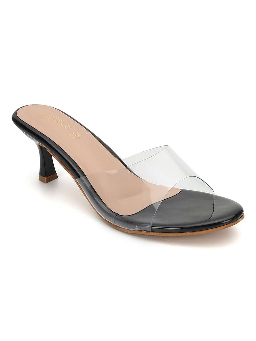 women transparent slip on sandal