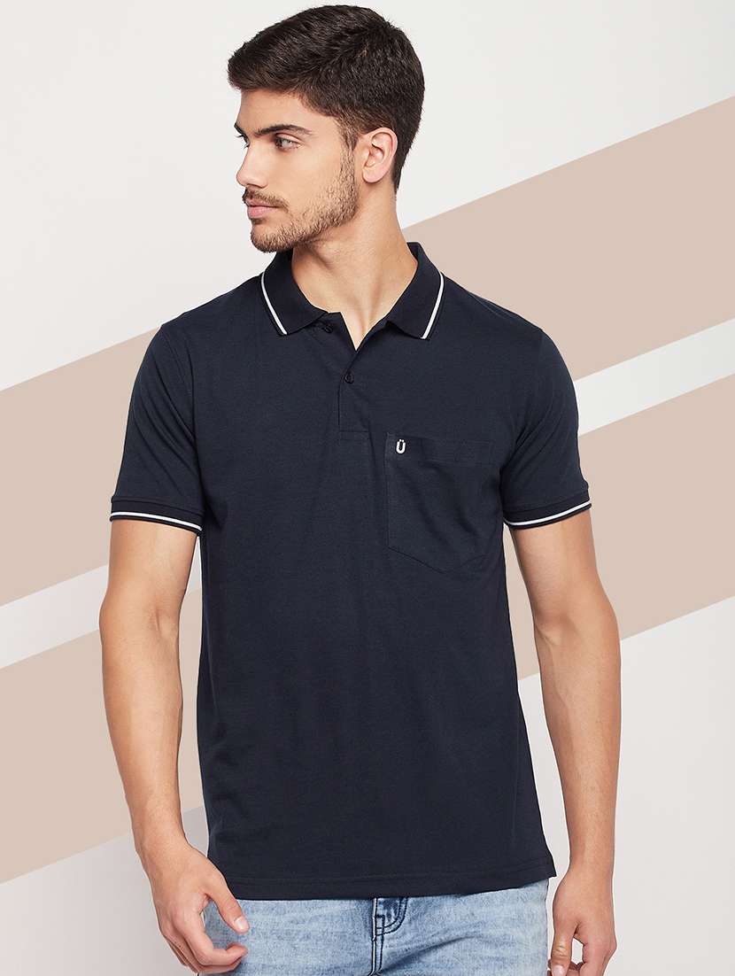 men short sleeves plain polo t-shirt