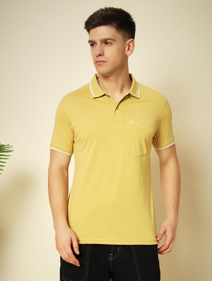 men short sleeves plain polo t-shirt - 21746006 -  Zoom Image - 0