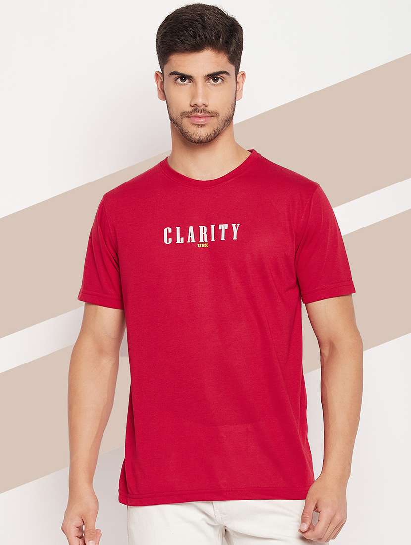 men short sleeves chest print t-shirt - 21746048 - Zoom Image - 0