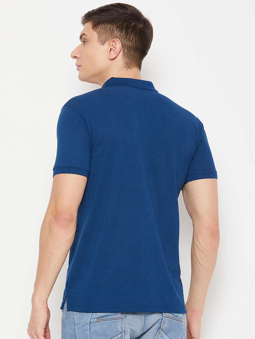 men short sleeves placement print polo t-shirt - 21746056 - Standard Image - 2