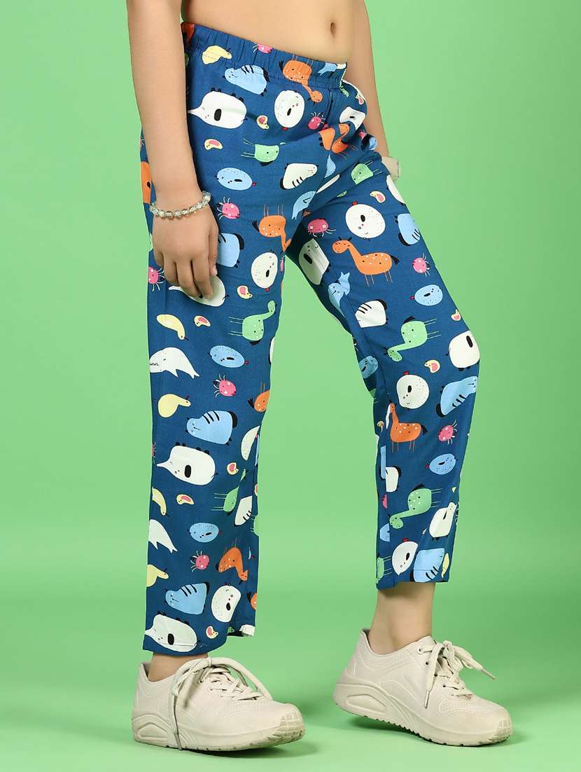 girls printed mid rise casual trouser - 21746175 -  Standard Image - 2