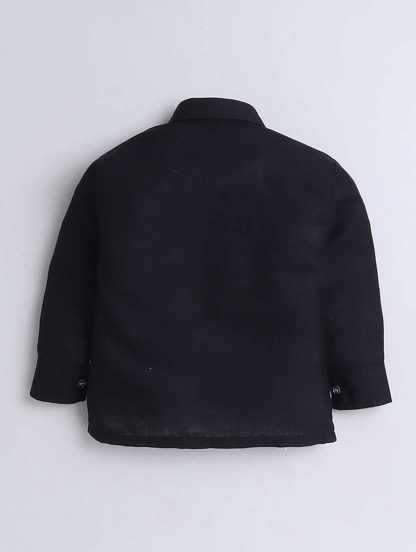 boys plain shirt & trouser set with suspenders  - 21746356 -  Standard Image - 2