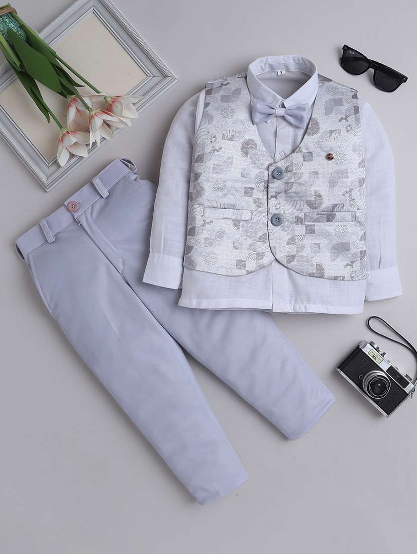boys printed three piece suit set - 21746367 - Zoom Image - 0