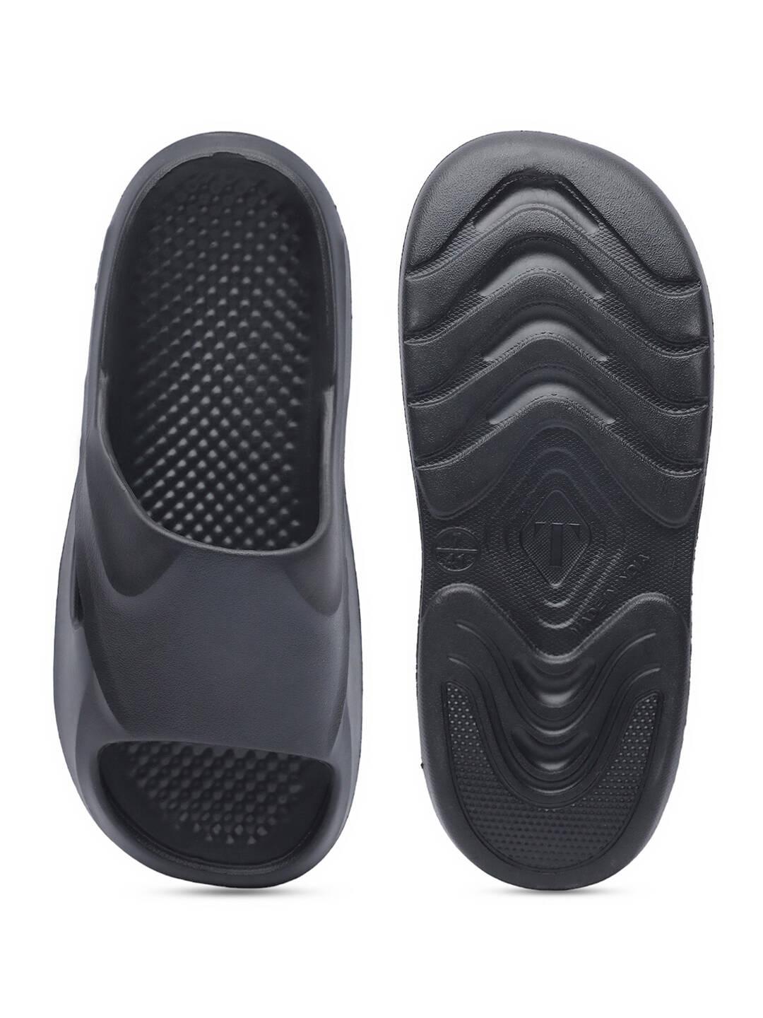men black slip on flip flops - 21746441 - Standard Image - 2