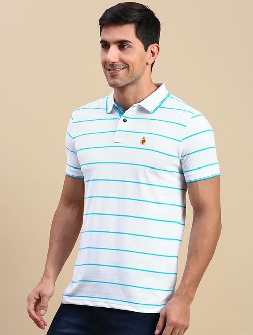 men short sleeves striped polo t-shirt - 21746586 -  Standard Image - 0
