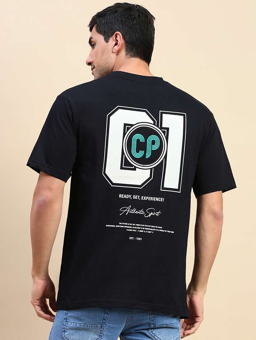 men short sleeves front & back print t-shirt - 21746588 - Standard Image - 2