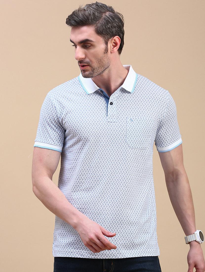 men short sleeves printed polo t-shirt - 21746611 -  Zoom Image - 0