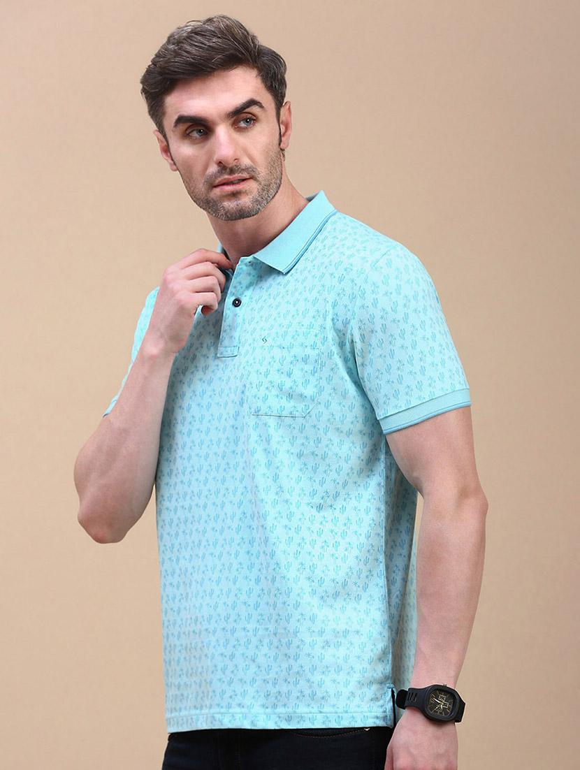 men printed short sleeves polo t-shirt - 21746612 - Standard Image - 2
