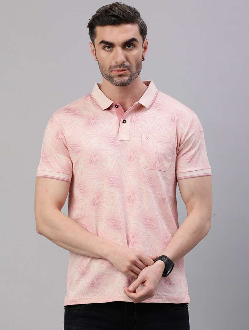 men short sleeves printed polo t-shirt