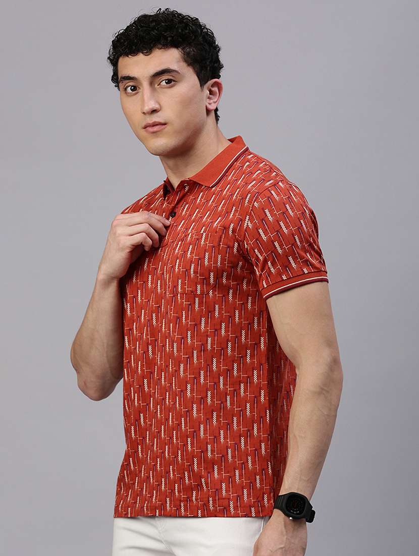 men short sleeves printed polo t-shirt - 21746619 -  Standard Image - 2