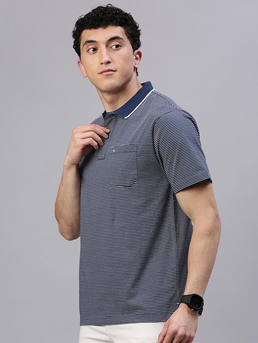 men striped short sleeves polo t-shirt - 21746620 - Standard Image - 2